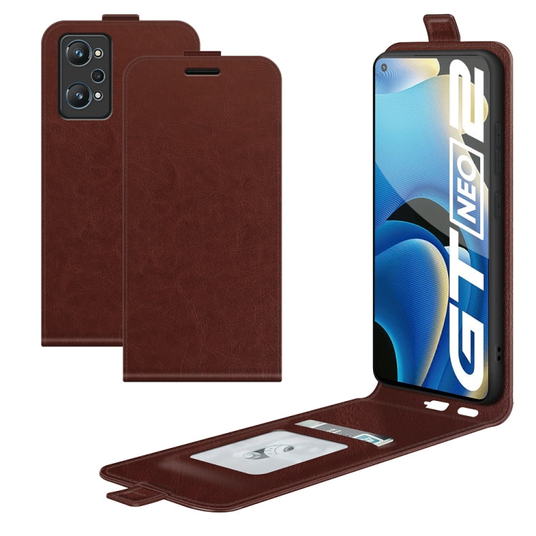 For OPPO Realme GT Neo2 R64 Texture Single Vertical Flip Leather Protective Case with Card Slots & Photo Frame