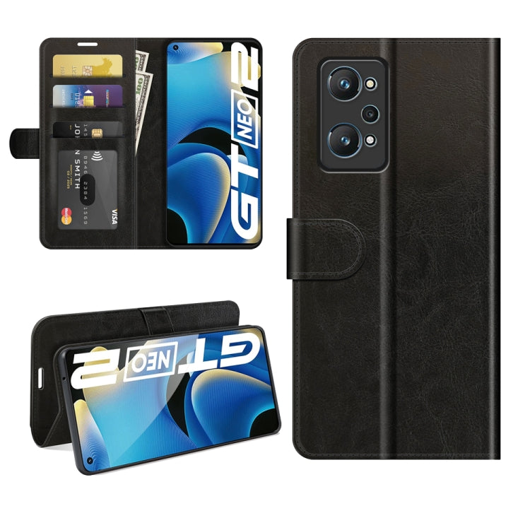 For OPPO Realme GT Neo2 R64 Texture Single Horizontal Flip Protective Case with Holder & Card Slots & Wallet& Photo Frame