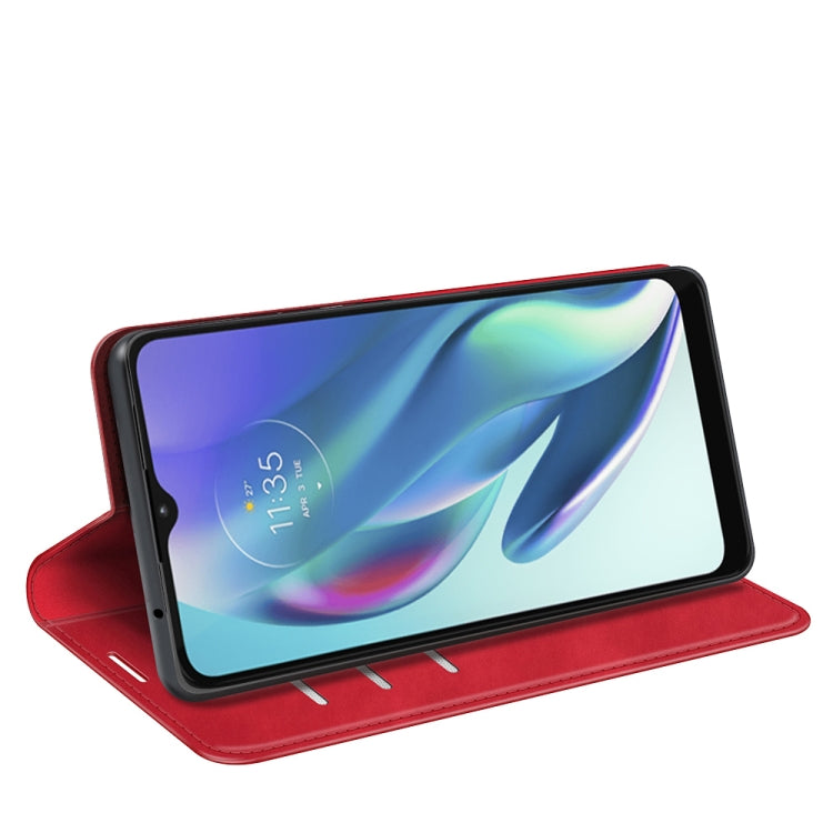 For Motorola Moto G50 5G Retro-skin Business Magnetic Suction Leather Case with Holder & Card Slots & Wallet