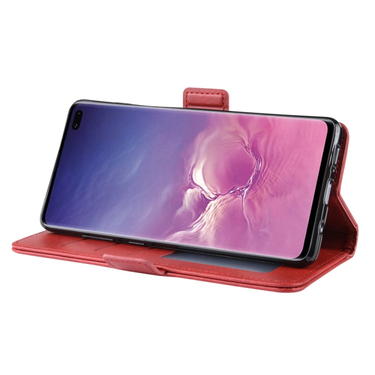 Dual-side Magnetic Buckle Horizontal Flip Leather Case for Galaxy S10 Plus, with Holder & Card Slots & Wallet & Photo Frame