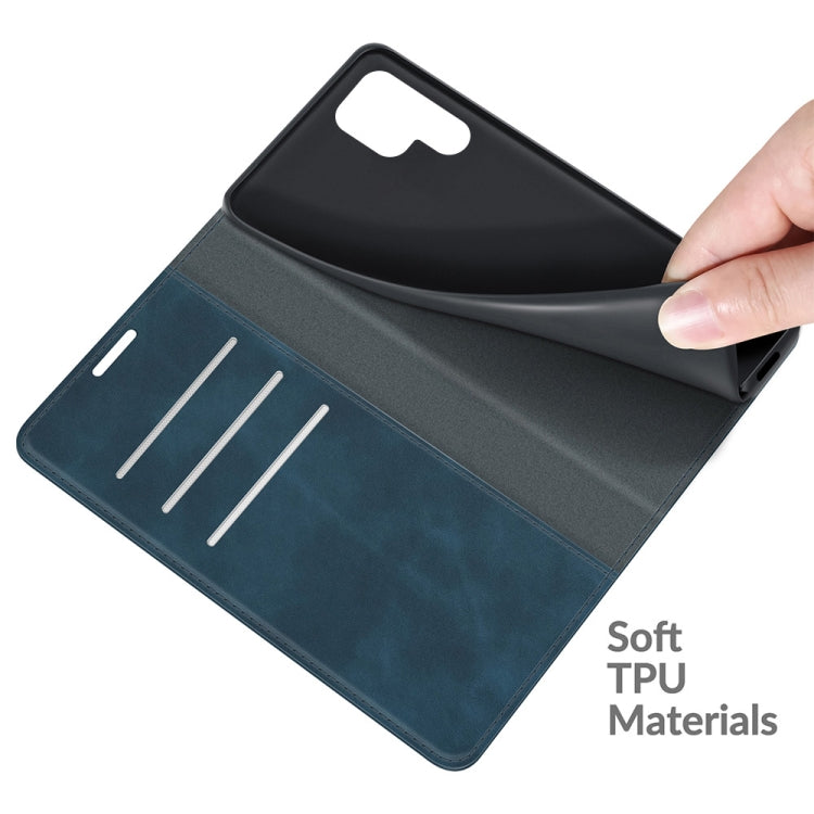 For Samsung Galaxy S22 Ultra 5G Retro-skin Business Magnetic Suction Leather Case with Holder & Card Slots & Wallet