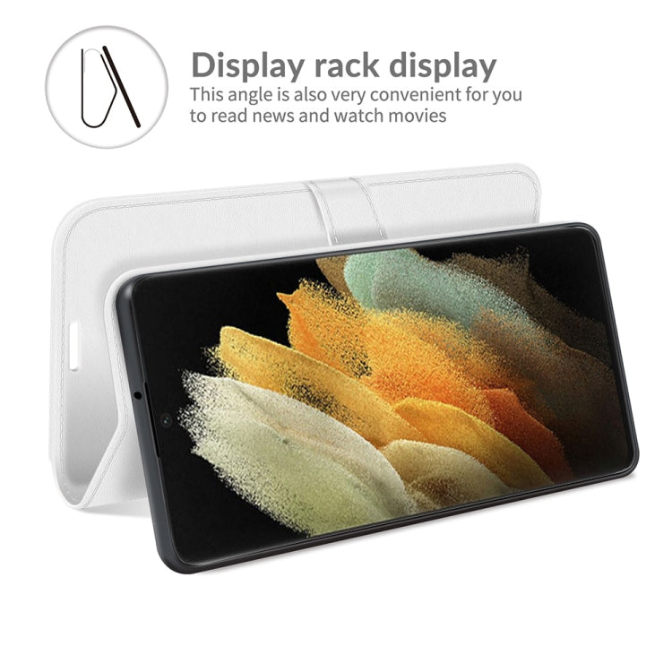 For Samsung Galaxy S22 Ultra 5G R64 Texture Single Horizontal Flip Protective Case with Holder & Card Slots & Wallet& Photo Frame