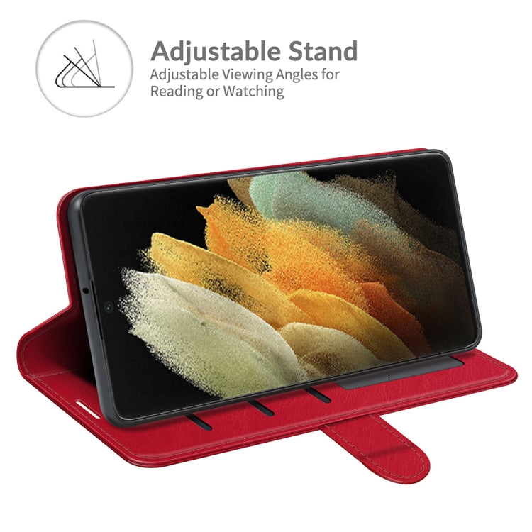 For Samsung Galaxy S22 Ultra 5G R64 Texture Single Horizontal Flip Protective Case with Holder & Card Slots & Wallet& Photo Frame