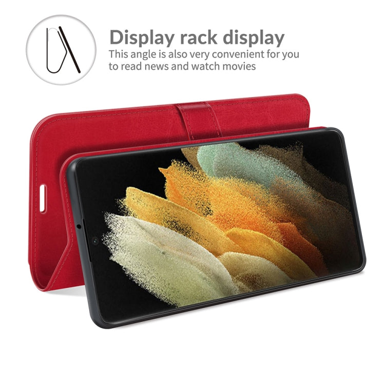 For Samsung Galaxy S22 Ultra 5G R64 Texture Single Horizontal Flip Protective Case with Holder & Card Slots & Wallet& Photo Frame
