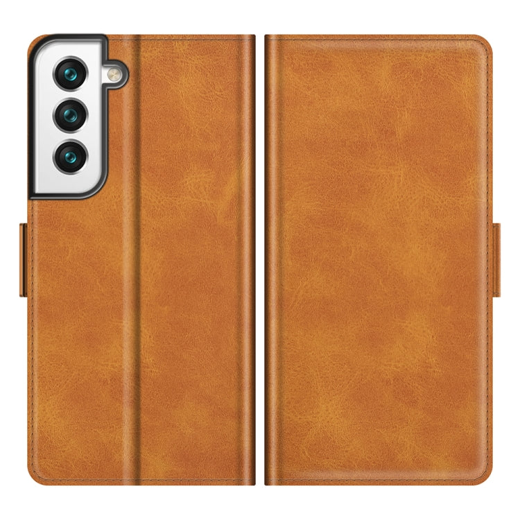For Samsung Galaxy S22+ 5G Dual-side Magnetic Buckle Horizontal Flip Leather Case with Holder & Card Slots & Wallet