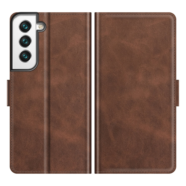 For Samsung Galaxy S22+ 5G Dual-side Magnetic Buckle Horizontal Flip Leather Case with Holder & Card Slots & Wallet