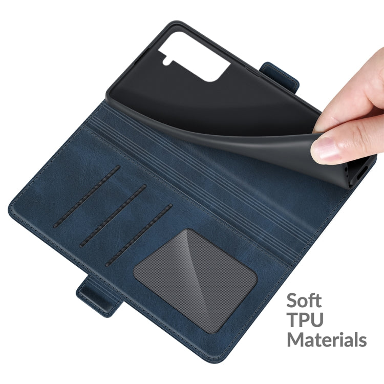 For Samsung Galaxy S22+ 5G Dual-side Magnetic Buckle Horizontal Flip Leather Case with Holder & Card Slots & Wallet