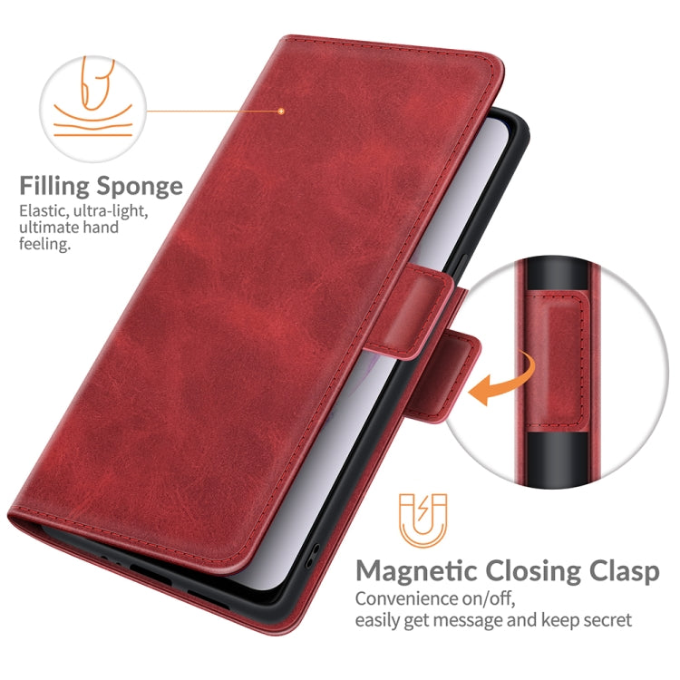 For Samsung Galaxy S22+ 5G Dual-side Magnetic Buckle Horizontal Flip Leather Case with Holder & Card Slots & Wallet