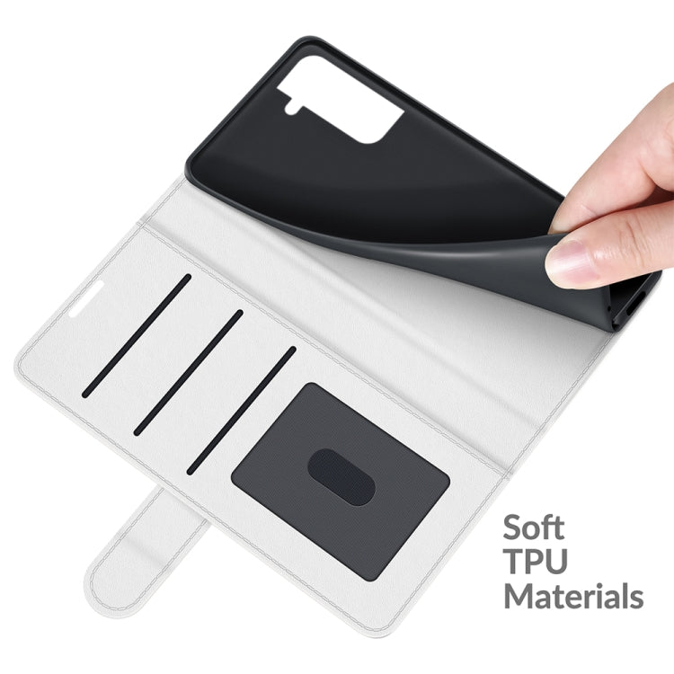 For Samsung Galaxy S22+ 5G R64 Texture Single Horizontal Flip Protective Case with Holder & Card Slots & Wallet& Photo Frame