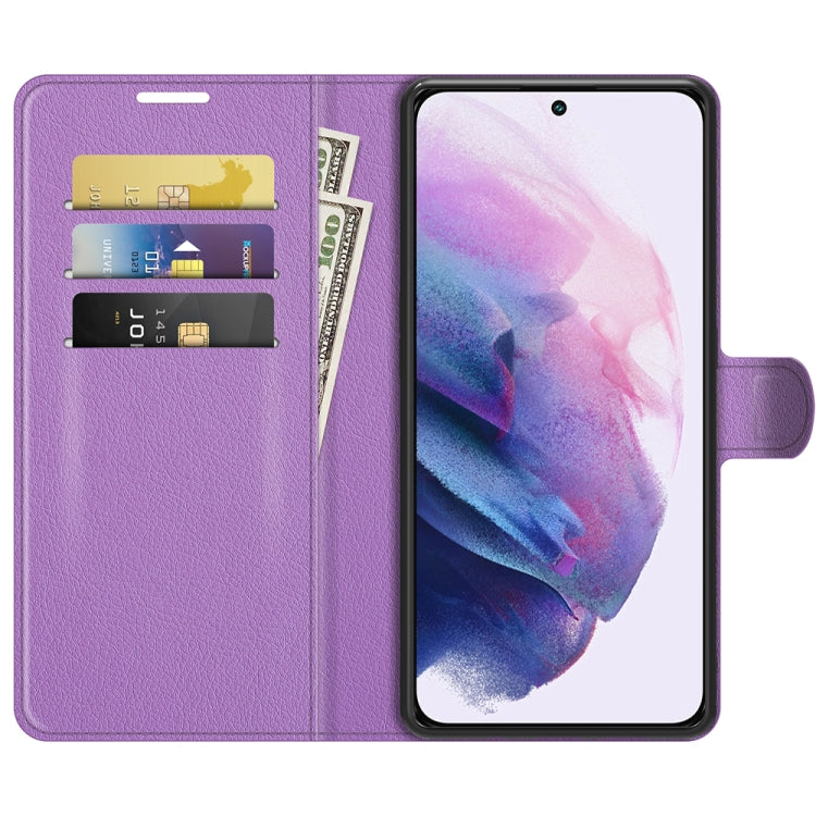 For Samsung S22 Litchi Texture Horizontal Flip Protective Case with Holder & Card Slots & Wallet