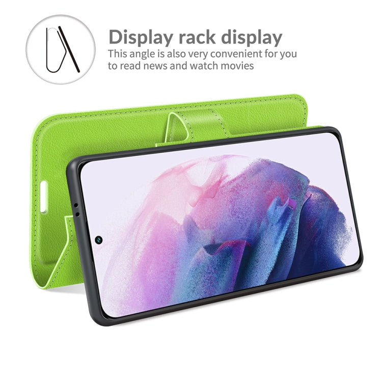 For Samsung S22 Litchi Texture Horizontal Flip Protective Case with Holder & Card Slots & Wallet
