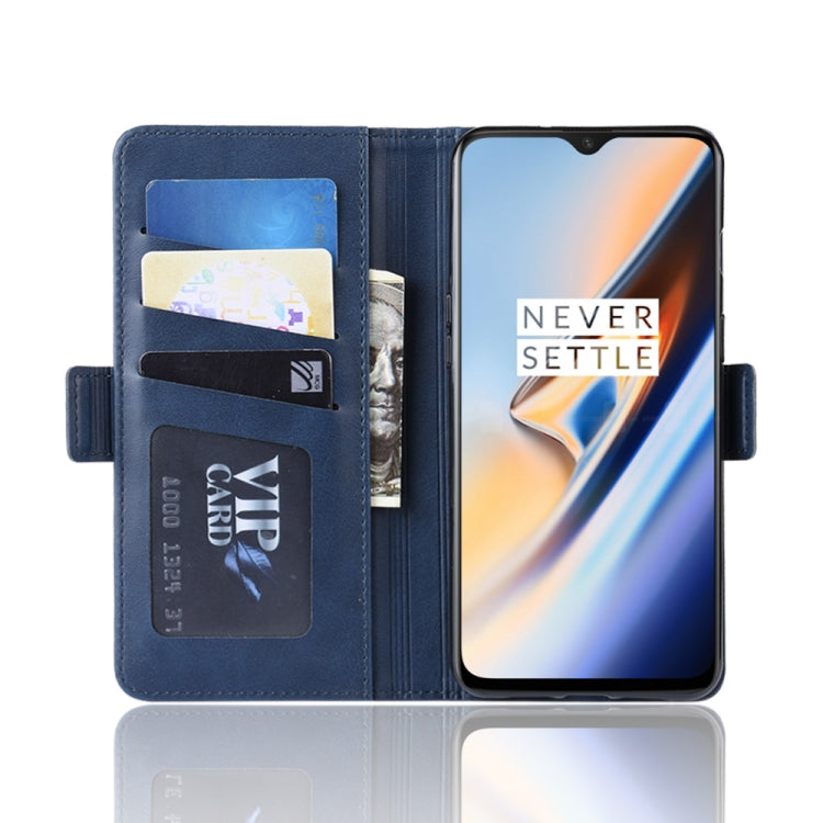 Dual-side Magnetic Buckle Horizontal Flip Leather Case for OnePlus 7, with Holder & Card Slots & Wallet & Photo Frame