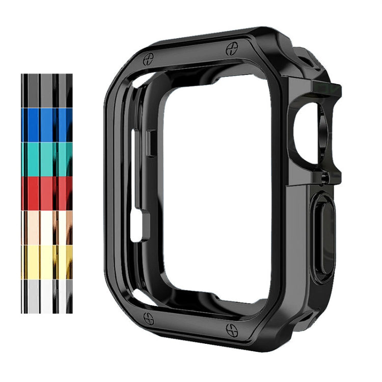 Anti-fall Electroplating TPU Watch Protective Case for Apple 1/2/3/4/5/6/7/SE 38mm/40mm/41mm