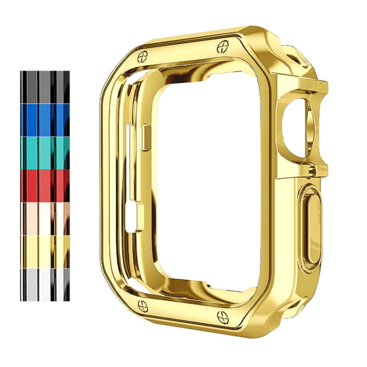 Anti-fall Electroplating TPU Watch Protective Case for Apple 1/2/3/4/5/6/7/SE 38mm/40mm/41mm