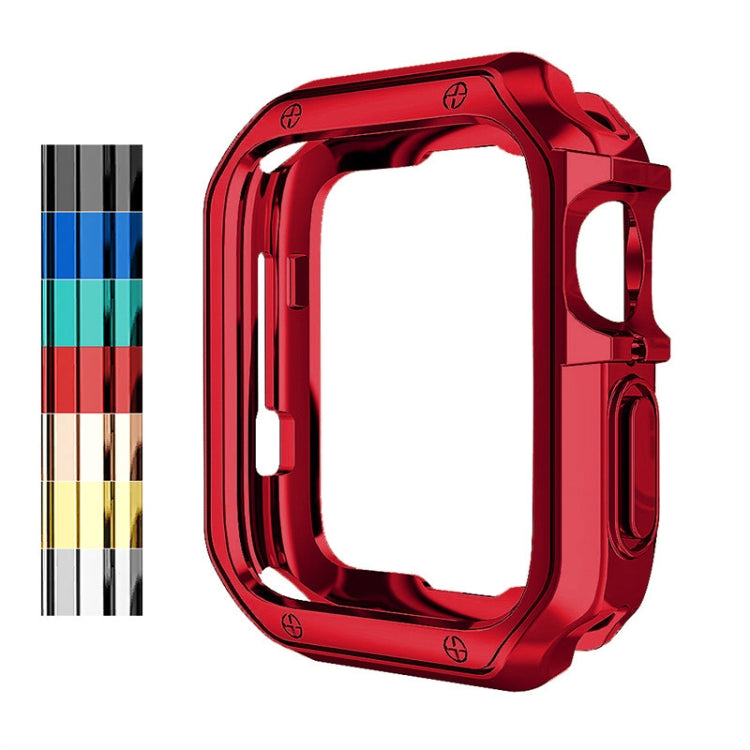 Anti-fall Electroplating TPU Watch Protective Case for Apple 1/2/3/4/5/6/7/SE 38mm/40mm/41mm