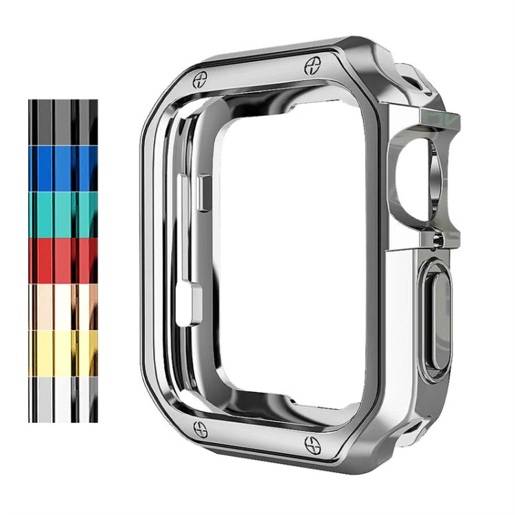 Anti-fall Electroplating TPU Watch Protective Case for Apple 1/2/3/4/5/6/7/SE 38mm/40mm/41mm