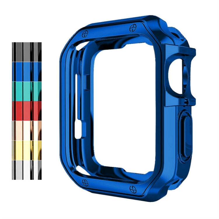 Anti-fall Electroplating TPU Watch Protective Case for Apple 1/2/3/4/5/6/7/SE 38mm/40mm/41mm