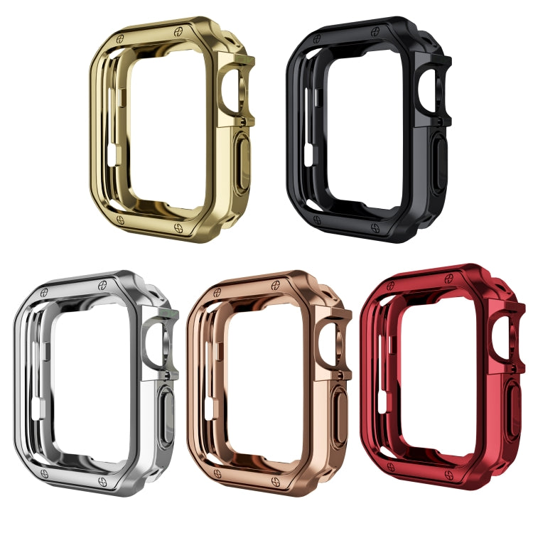 Anti-fall Electroplating TPU Watch Protective Case for Apple 1/2/3/4/5/6/7/SE 38mm/40mm/41mm