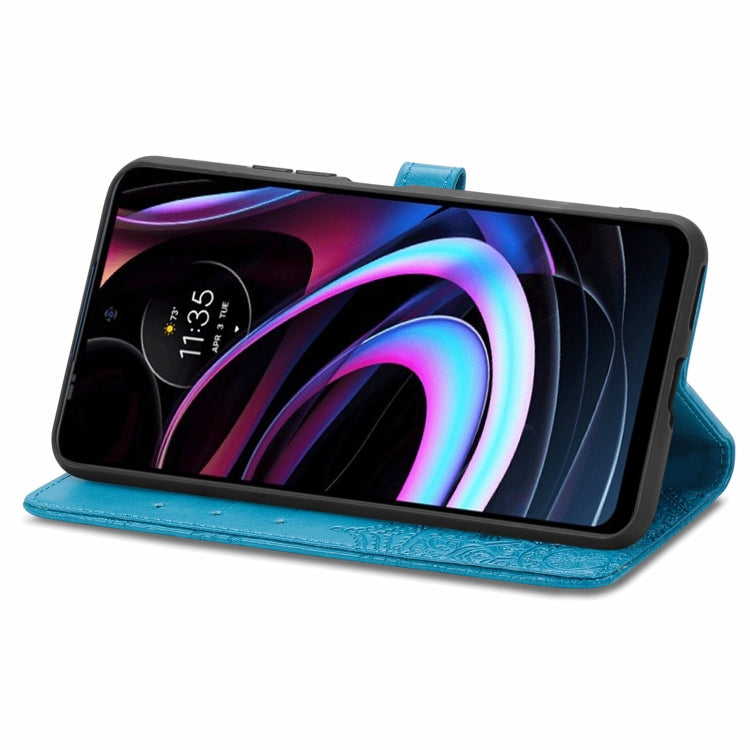 For Motorola Edge 2021 Mandala Embossing Pattern Horizontal Flip Leather Case with Holder & Card Slots & Wallet & Lanyard