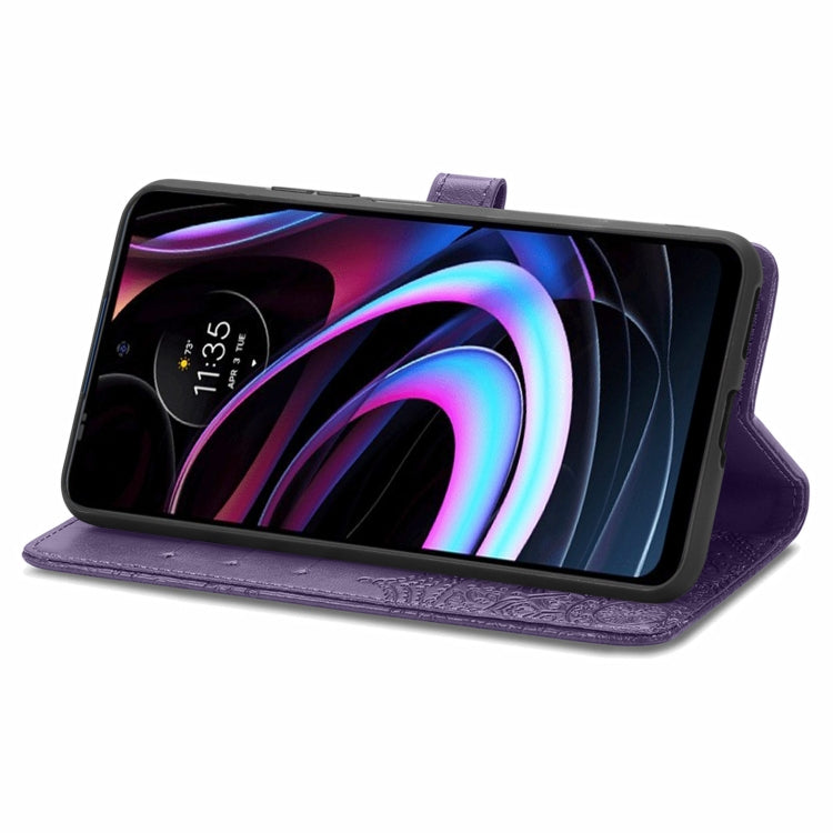 For Motorola Edge 2021 Mandala Embossing Pattern Horizontal Flip Leather Case with Holder & Card Slots & Wallet & Lanyard