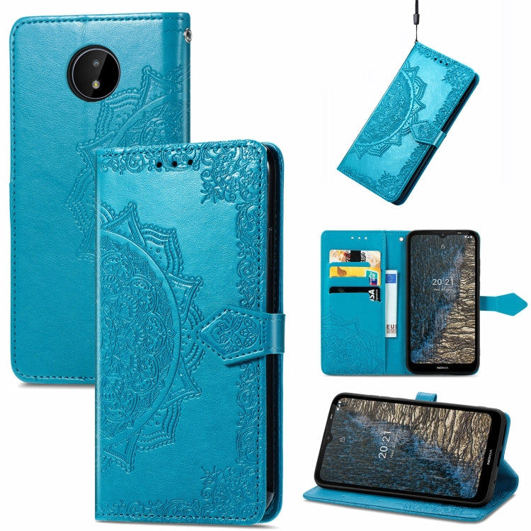 For Nokia C20 Mandala Embossing Pattern Horizontal Flip Leather Case with Holder & Card Slots & Wallet & Lanyard