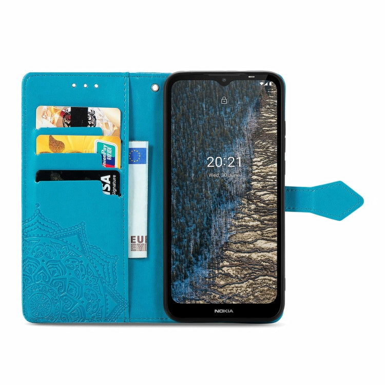 For Nokia C20 Mandala Embossing Pattern Horizontal Flip Leather Case with Holder & Card Slots & Wallet & Lanyard