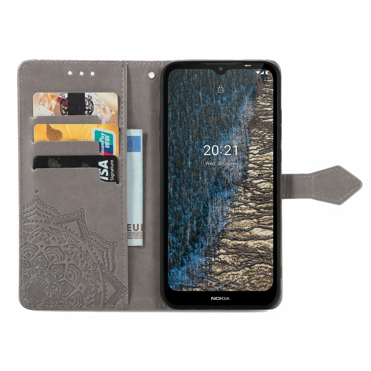 For Nokia C20 Mandala Embossing Pattern Horizontal Flip Leather Case with Holder & Card Slots & Wallet & Lanyard