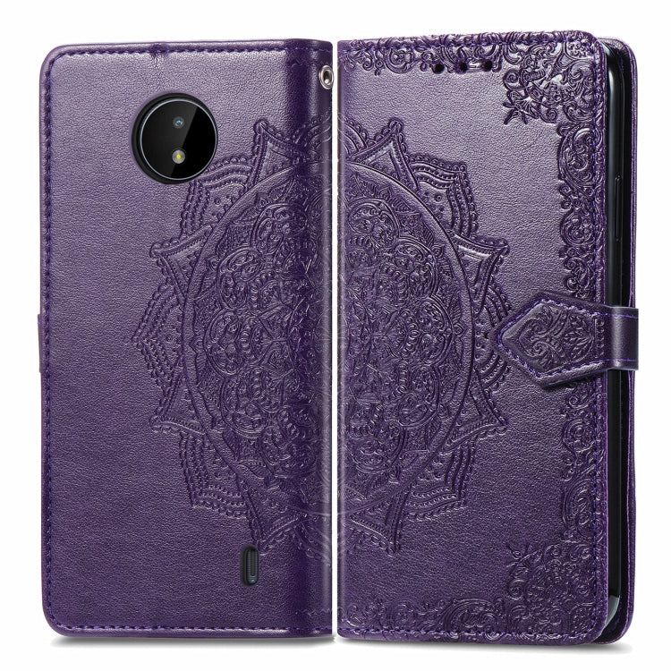For Nokia C20 Mandala Embossing Pattern Horizontal Flip Leather Case with Holder & Card Slots & Wallet & Lanyard