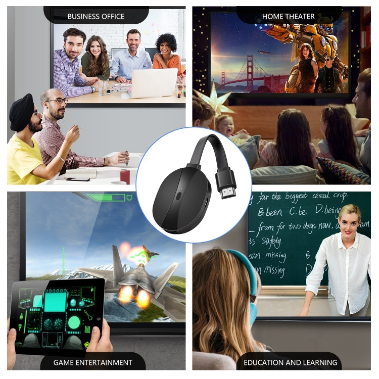 JD-T7 Mobile Phone Wired Wireless WiFi Display Dongle Receiver Car TV Stick Projector, Support Tik Tok Vertical Screen Broadcast
