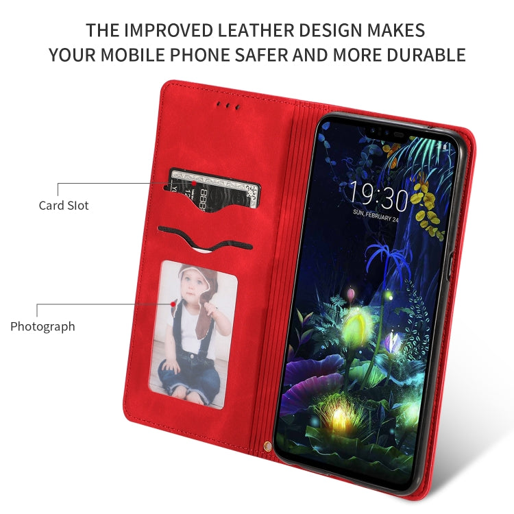Retro Skin Feel Business Magnetic Horizontal Flip Leather Case for LG V50 & LG V50 ThinQ