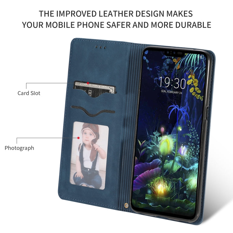 Retro Skin Feel Business Magnetic Horizontal Flip Leather Case for LG V50 & LG V50 ThinQ