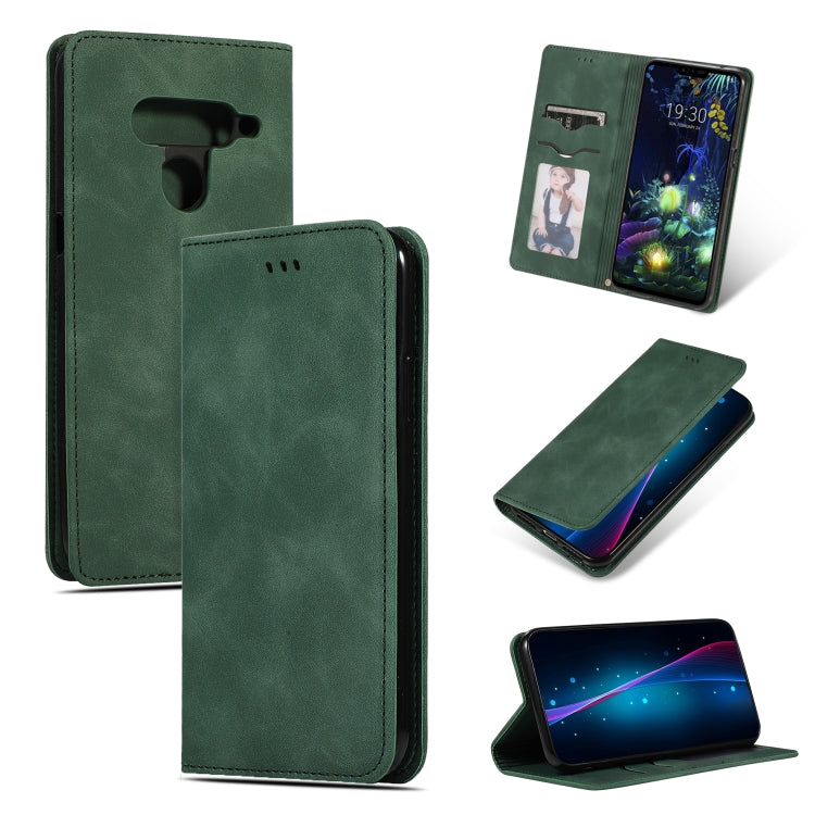 Retro Skin Feel Business Magnetic Horizontal Flip Leather Case for LG V50 & LG V50 ThinQ