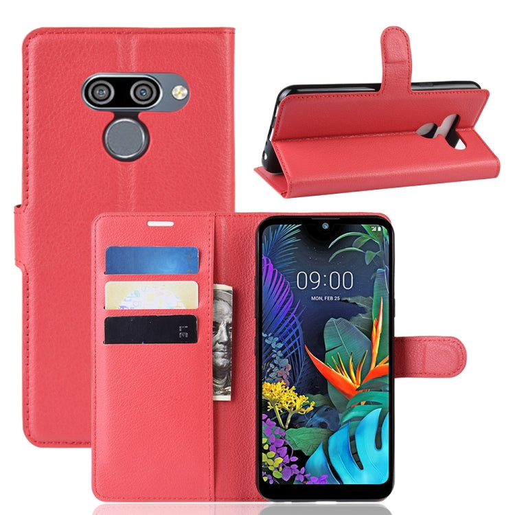 Litchi Skin PU Leather Wallet Stand Mobile Casing for LG K50