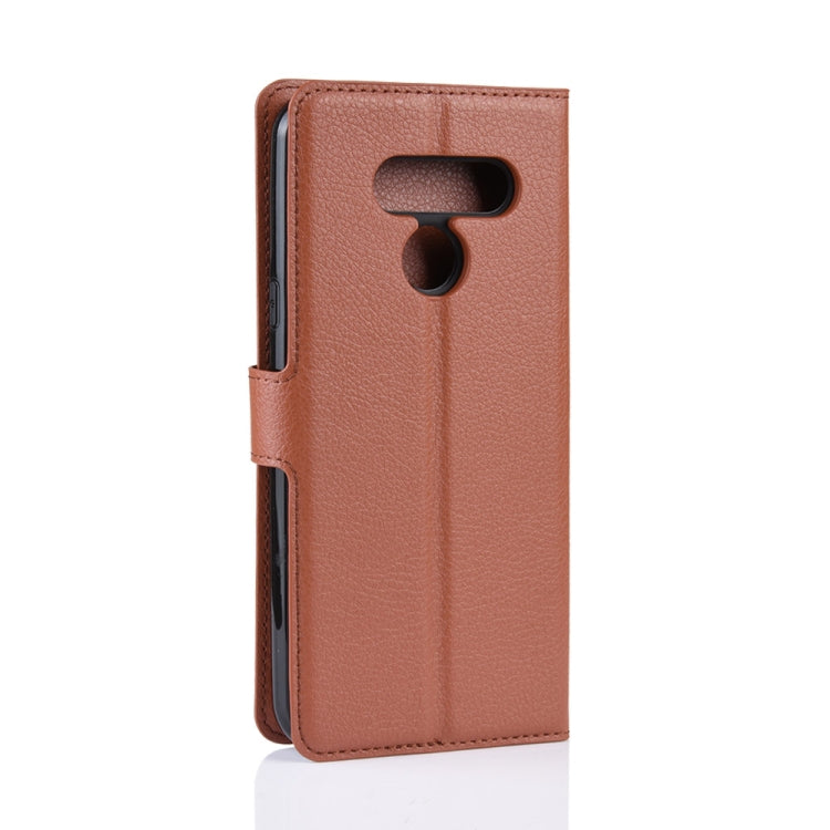 Litchi Skin PU Leather Wallet Stand Mobile Casing for LG K50