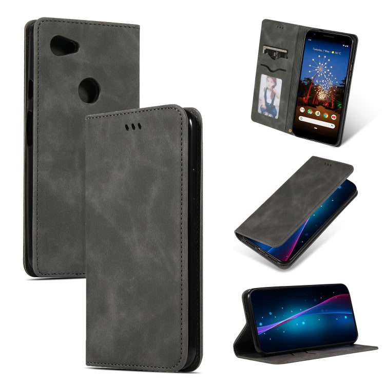 Retro Skin Feel Business Magnetic Horizontal Flip Leather Case for Google Pixel 3A XL