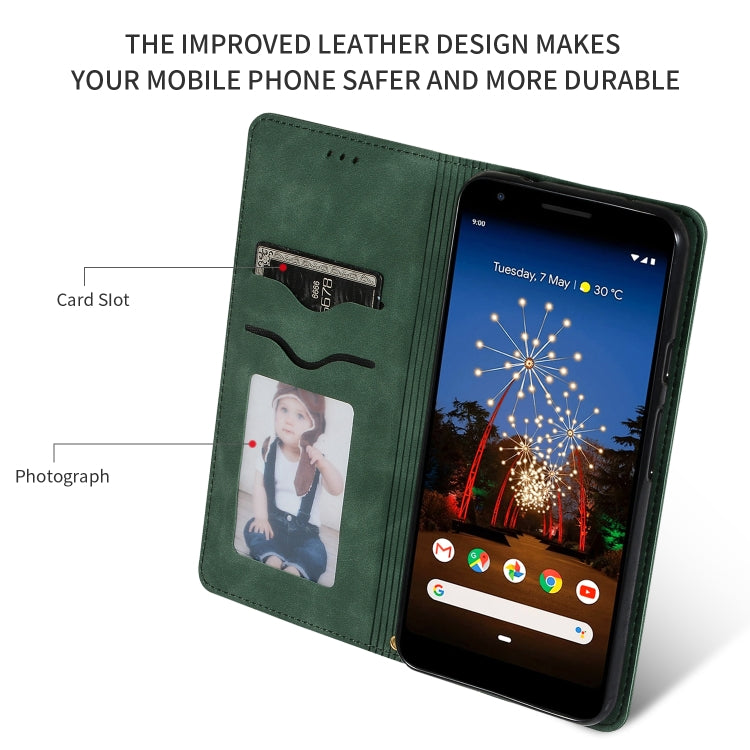 Retro Skin Feel Business Magnetic Horizontal Flip Leather Case for Google Pixel 3A XL