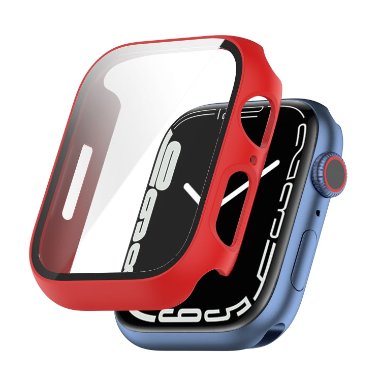 Shockproof PC Protective Case with Tempered Glass Film For Apple Watch Series 8 / 7 45mm