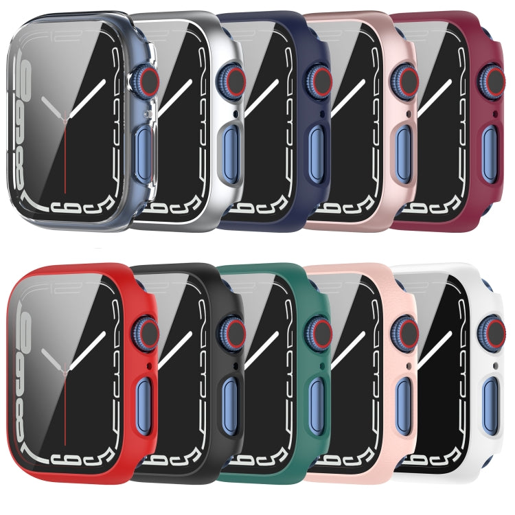 Shockproof PC Protective Case with Tempered Glass Film For Apple Watch Series 8 / 7 45mm