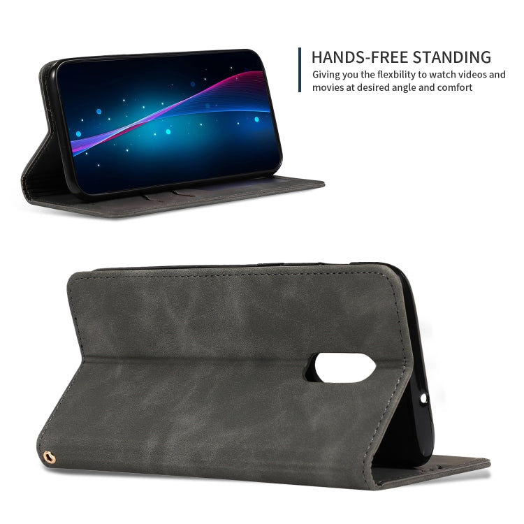 Retro Skin Feel Business Magnetic Horizontal Flip Leather Case for OnePlus 6T