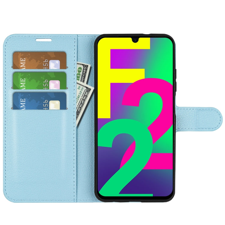 For Samsung Galaxy F22 Litchi Texture Horizontal Flip Protective Case with Holder & Card Slots & Wallet