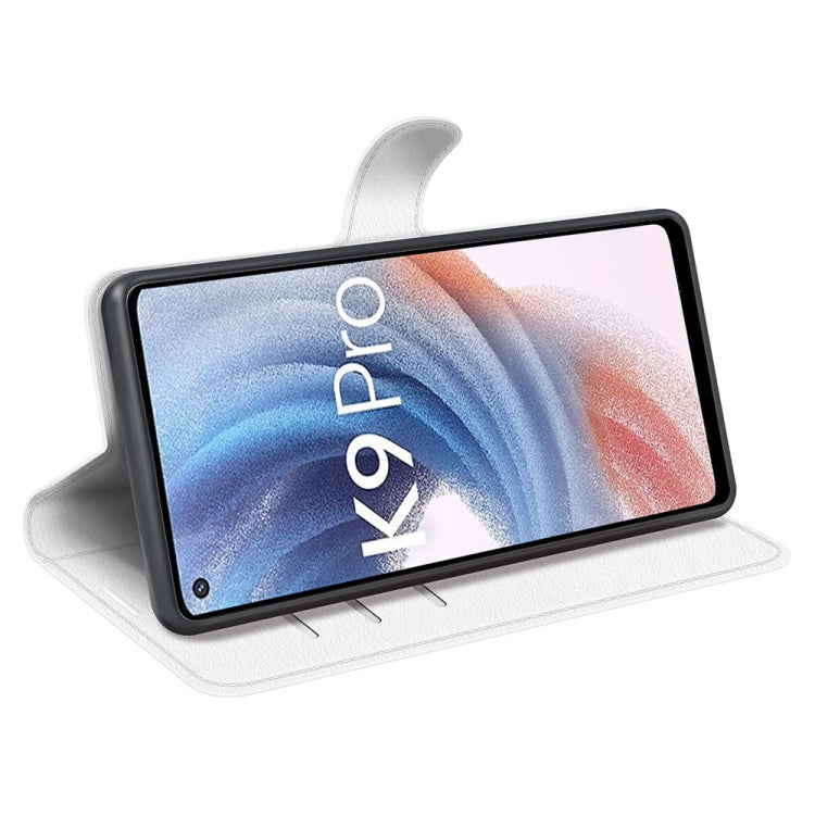 For OPPO K9 Pro Litchi Texture Horizontal Flip Protective Case with Holder & Card Slots & Wallet