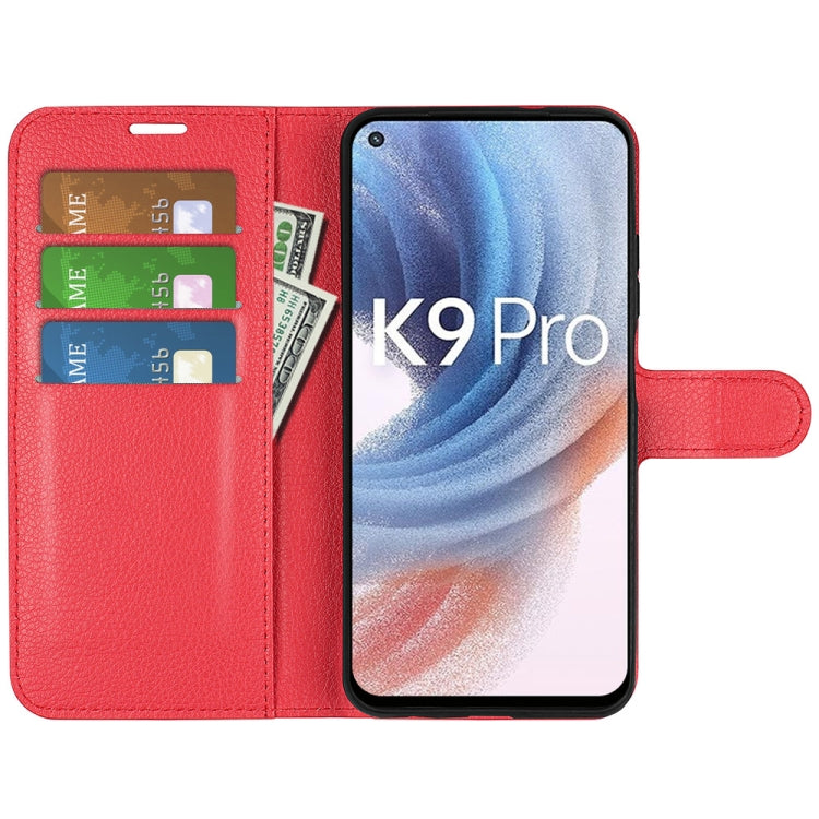 For OPPO K9 Pro Litchi Texture Horizontal Flip Protective Case with Holder & Card Slots & Wallet