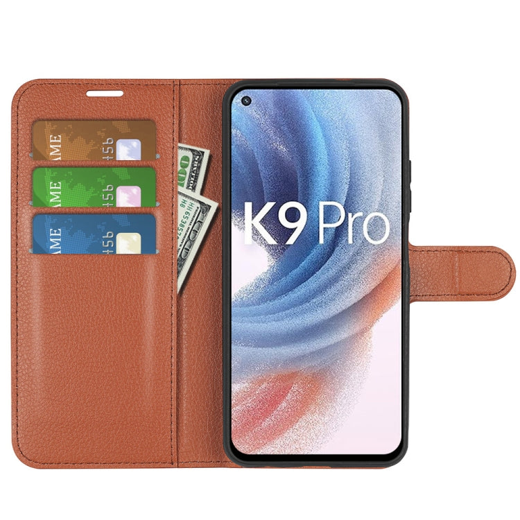 For OPPO K9 Pro Litchi Texture Horizontal Flip Protective Case with Holder & Card Slots & Wallet