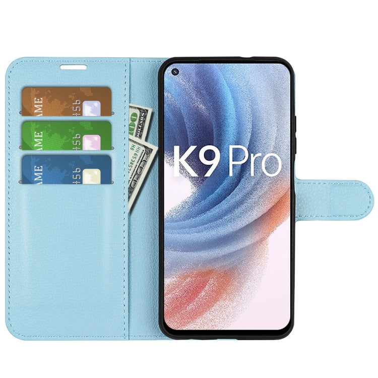 For OPPO K9 Pro Litchi Texture Horizontal Flip Protective Case with Holder & Card Slots & Wallet