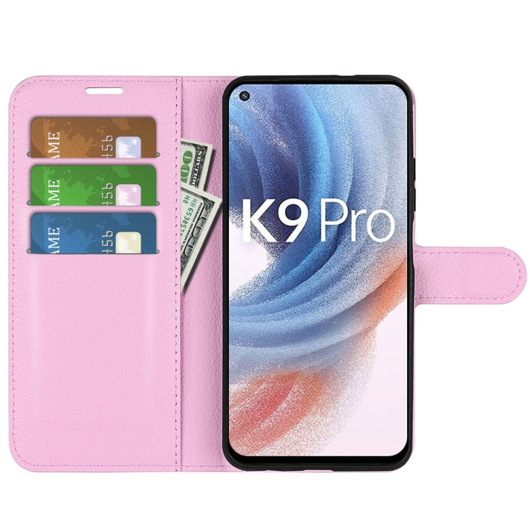 For OPPO K9 Pro Litchi Texture Horizontal Flip Protective Case with Holder & Card Slots & Wallet