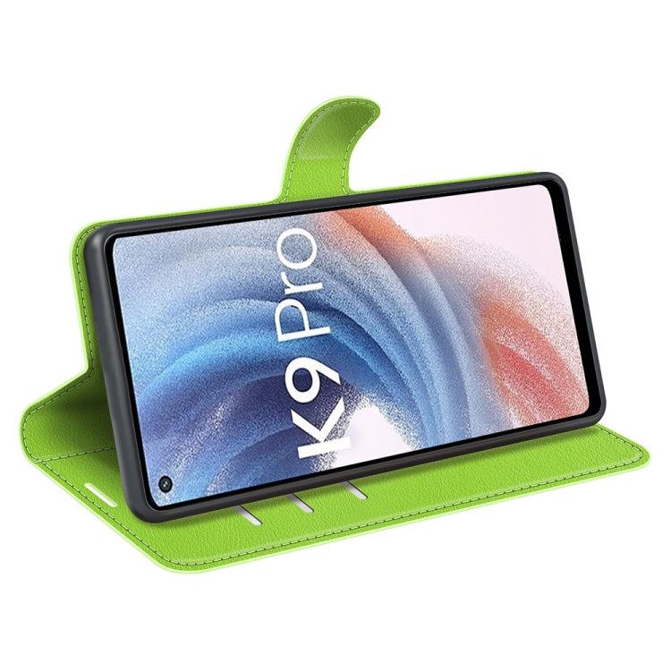 For OPPO K9 Pro Litchi Texture Horizontal Flip Protective Case with Holder & Card Slots & Wallet