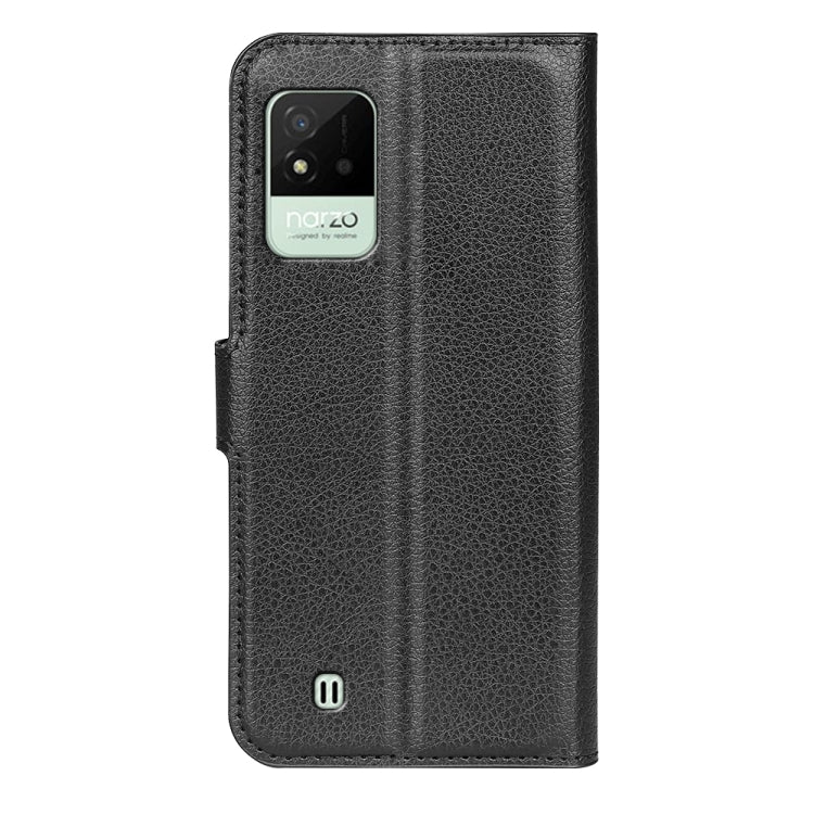 For OPPO Realme Narzo 50i Litchi Texture Horizontal Flip Protective Case with Holder & Card Slots & Wallet