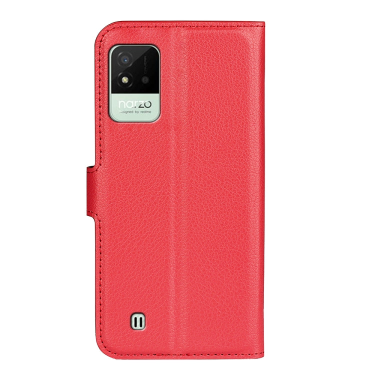 For OPPO Realme Narzo 50i Litchi Texture Horizontal Flip Protective Case with Holder & Card Slots & Wallet