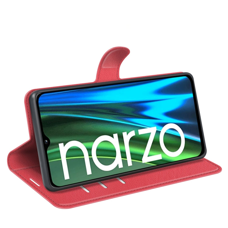 For OPPO Realme Narzo 50i Litchi Texture Horizontal Flip Protective Case with Holder & Card Slots & Wallet