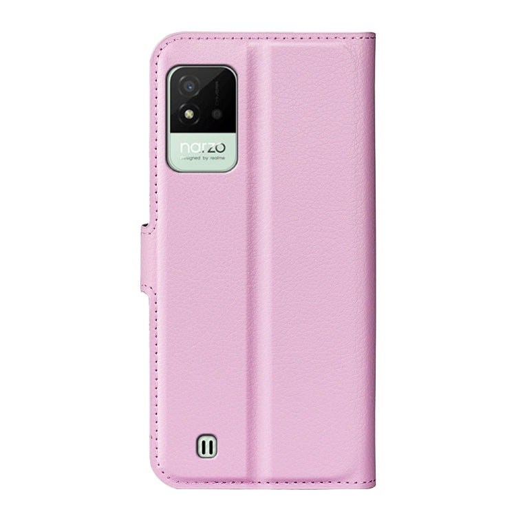 For OPPO Realme Narzo 50i Litchi Texture Horizontal Flip Protective Case with Holder & Card Slots & Wallet